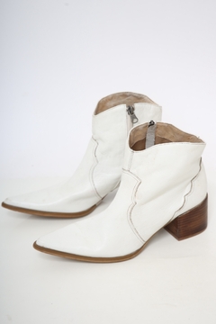 Bota couro marrom cano fino 37 - comprar online