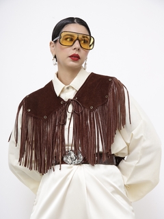Pala 100% couro marrom western - comprar online