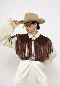 Pala 100% couro marrom western - comprar online