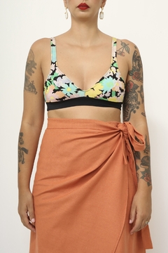 Top estampado biquini vintage - comprar online