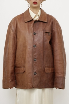 Jaqueta 100% couro london vintage