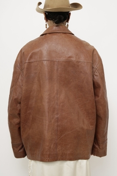 Jaqueta 100% couro london vintage - Capichó Brechó