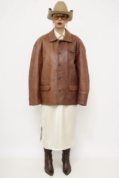 Jaqueta 100% couro london vintage - loja online