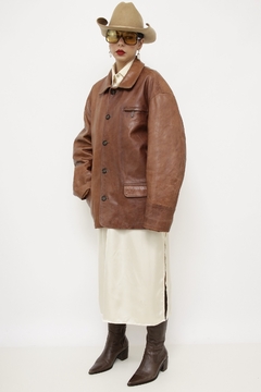 Jaqueta 100% couro london vintage