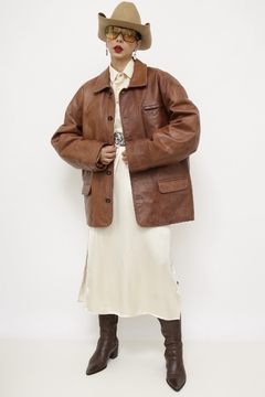 Jaqueta 100% couro london vintage