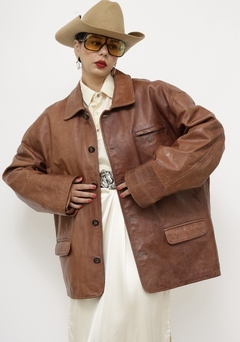 Jaqueta 100% couro london vintage na internet