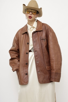 Jaqueta 100% couro london vintage - loja online