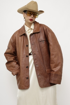 Jaqueta 100% couro london vintage - Capichó Brechó