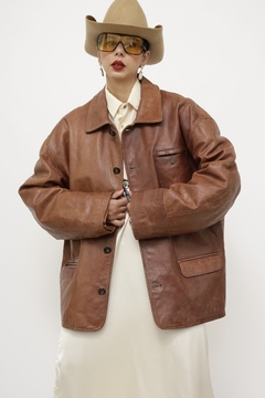 Jaqueta 100% couro london vintage - comprar online