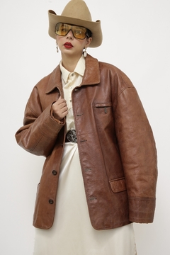 Jaqueta 100% couro london vintage - Capichó Brechó