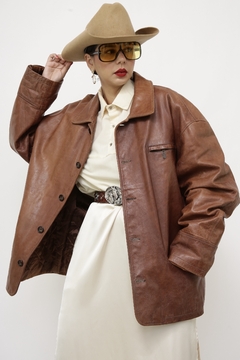 Jaqueta 100% couro london vintage - Capichó Brechó