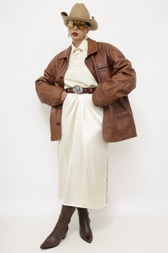 Jaqueta 100% couro london vintage - loja online
