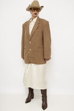 Blazer lã bege forrado classico COLOMBO - loja online