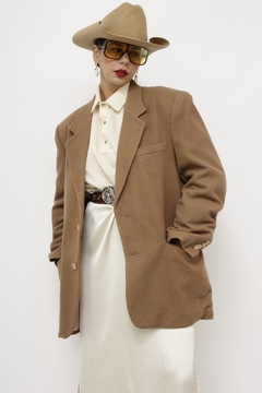 Blazer lã bege forrado classico COLOMBO - loja online