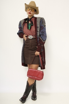 Imagem do Cardigan ombreira vintage estampado