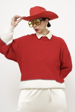 Pulover vermelho off vintage mng bunfante - loja online