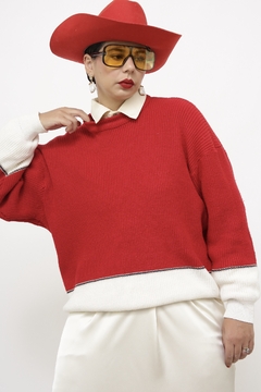 Pulover vermelho off vintage mng bunfante - comprar online