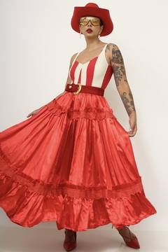 Maio listras vermelho branco vintage - Capichó Brechó