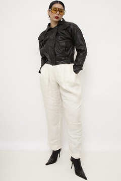 Jaqueta couro cropped forrada - comprar online