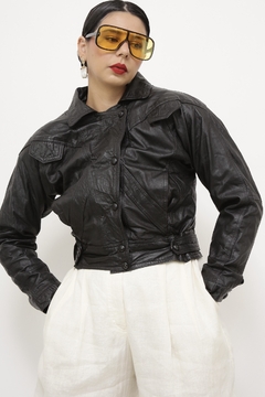 Jaqueta couro cropped forrada - loja online