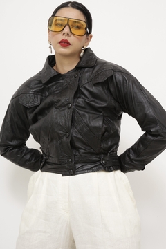 Jaqueta couro cropped forrada - loja online