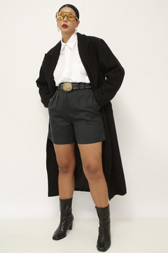Sobretudo preto forrado vintage - comprar online