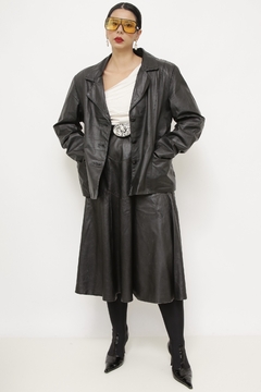 Blazer couro VITORIA RALDI vintage G - comprar online
