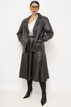 Blazer couro VITORIA RALDI vintage G na internet