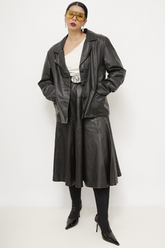 Blazer couro VITORIA RALDI vintage G