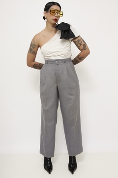 Calça cinza YSL alfaiataria vintage - loja online