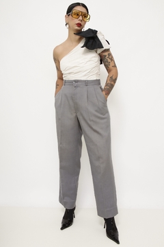 Calça cinza YSL alfaiataria vintage - comprar online