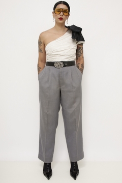 Calça cinza YSL alfaiataria vintage - loja online