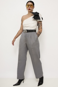 Calça cinza YSL alfaiataria vintage - loja online