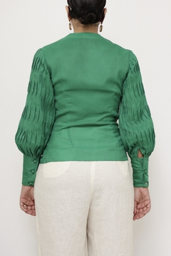 Imagem do Camisa verde maga bufante MARIE CLAIRE