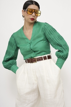 Camisa verde maga bufante MARIE CLAIRE - comprar online