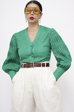 Camisa verde maga bufante MARIE CLAIRE na internet