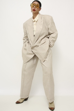Conjunto bege alfaiataria BLAZER + CALÇA - comprar online