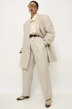 Conjunto bege alfaiataria BLAZER + CALÇA - comprar online