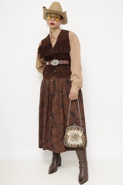 Bolsa tapeçaria alça metal vintage - loja online