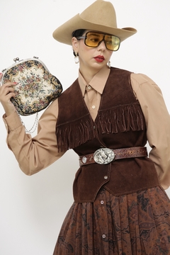 Bolsa tapeçaria alça metal vintage na internet