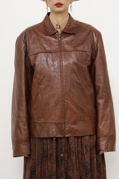 Jaqueta 100% couro marrom - comprar online