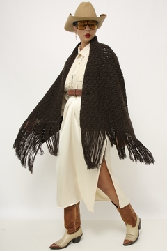 Imagem do Cachecol marrom tricot grosso