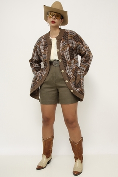 Cardigan vintage xadrez SEVVETEEN - Capichó Brechó