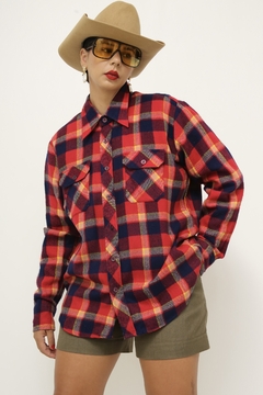 Camisa xadrez vermeha vintage - comprar online
