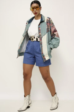 Jaqueta nylon bomber estampada
