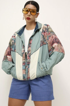 Jaqueta nylon bomber estampada na internet