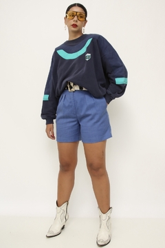 Moletom YVES SAINT LAURENT azul verde - comprar online