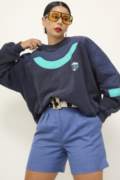 Moletom YVES SAINT LAURENT azul verde - comprar online