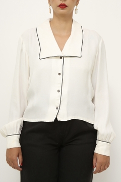 Camisa cropped vies preto pijama - loja online