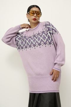 Imagem do Pulover roxo vintage longo 80´s